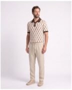 Polo Homme Motif Géométrique Premium