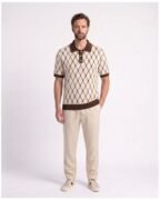 Polo Homme Motif Géométrique Premium