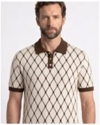 Polo Homme Motif Géométrique Premium