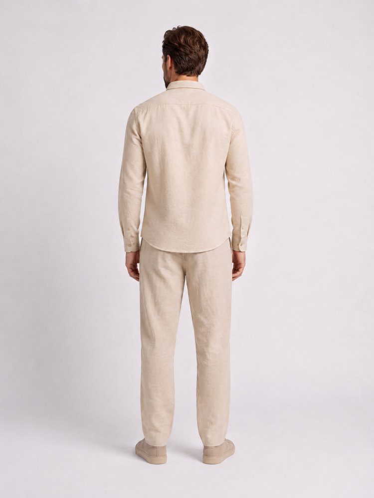 Chemise Homme Casual Chic à Col Boutonné