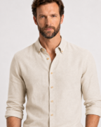 Chemise Homme Casual Chic à Col Boutonné