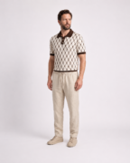 Polo Homme Motif Géométrique Premium