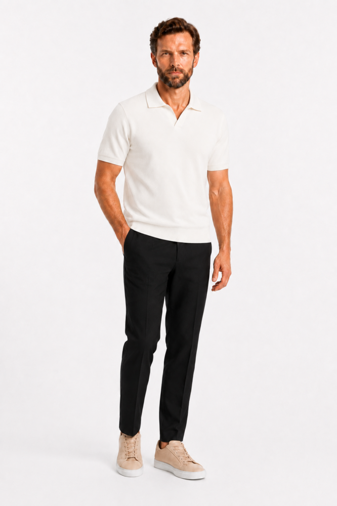 Polo Homme Col Ouvert – Coupe Décontractée