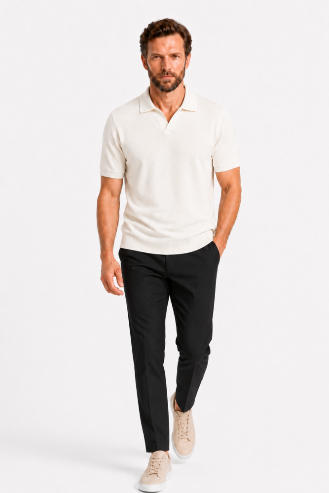 Polo Homme Col Ouvert – Coupe Décontractée