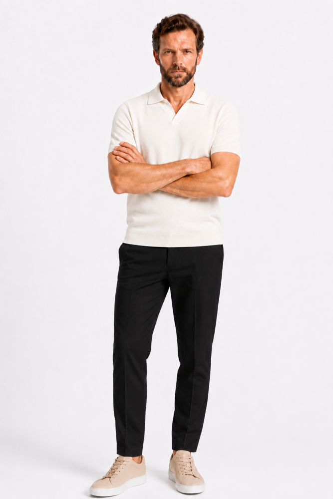 Polo Homme Col Ouvert – Coupe Décontractée