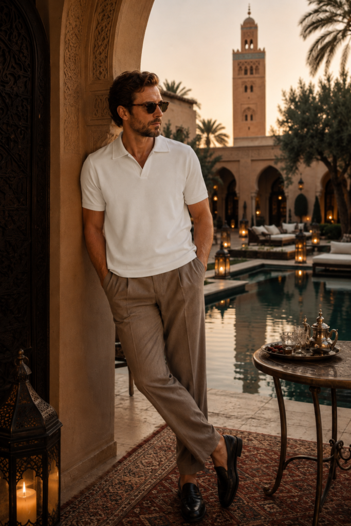 Polo Homme Col Ouvert – Coupe Décontractée