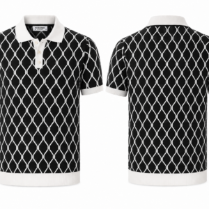 Polo Homme Motif Géométrique Premium