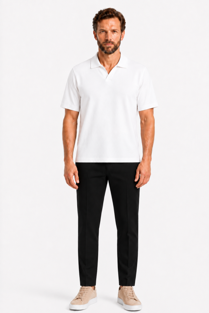 Polo Homme Col Ouvert – Coupe Décontractée